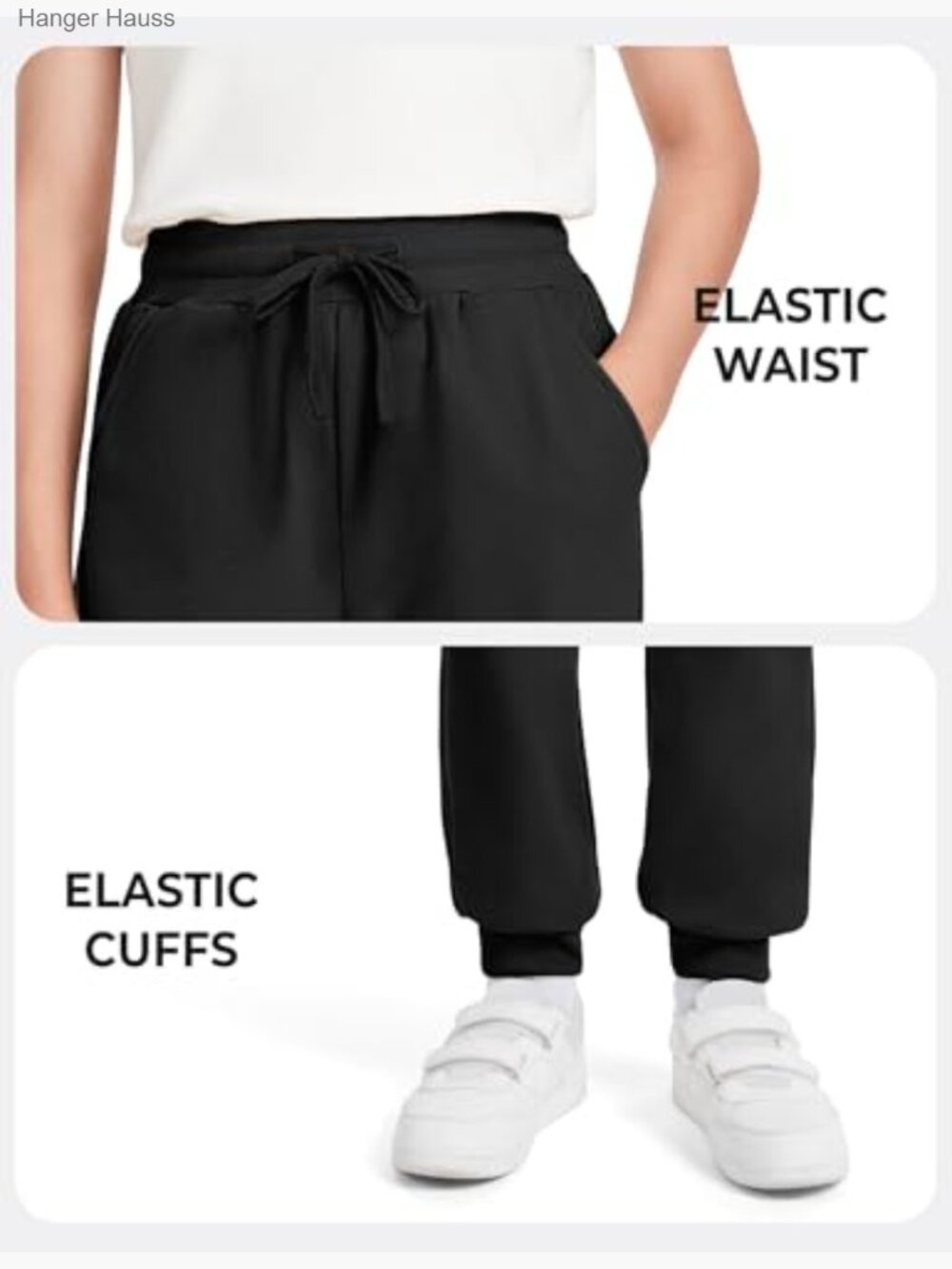Boys Jogger Sweatpants with Pockets Drawstring Elastic Waist 5-14Y - Picture 6 of 7